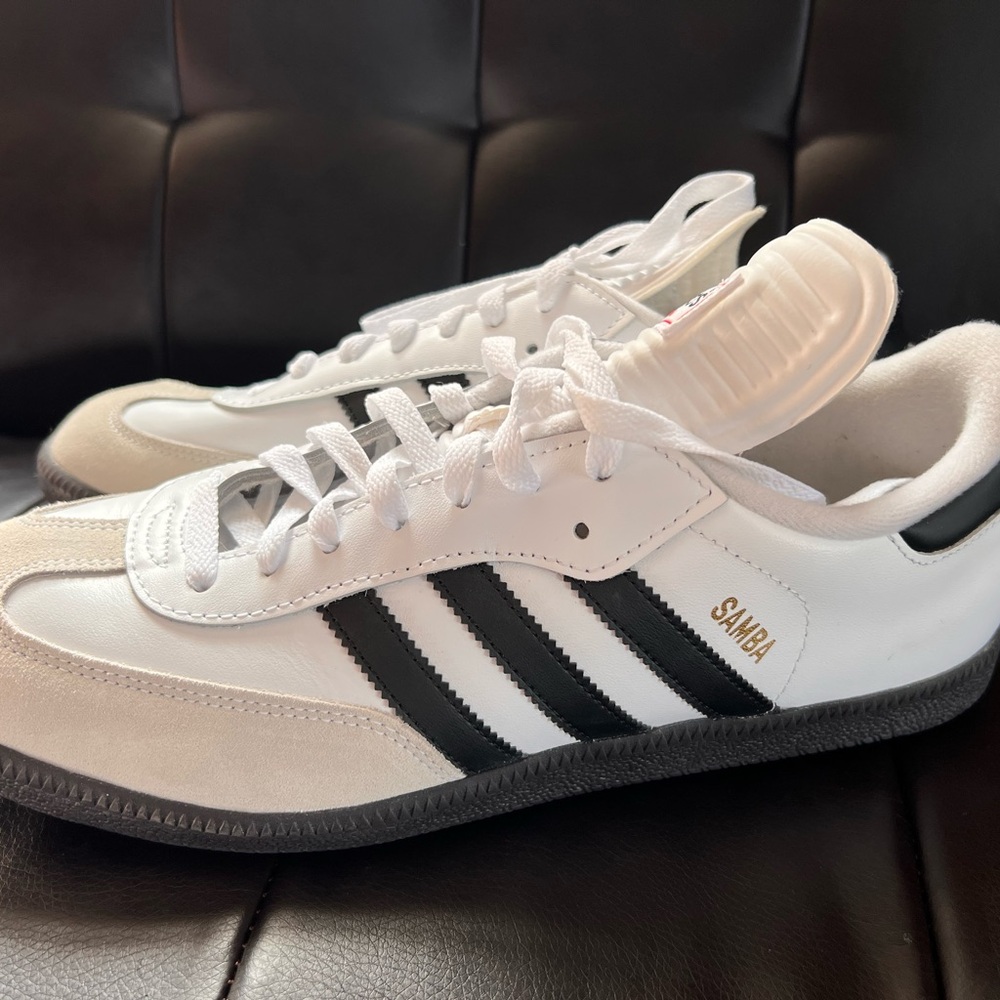 Adidas Samba White Black Gold Sneakers